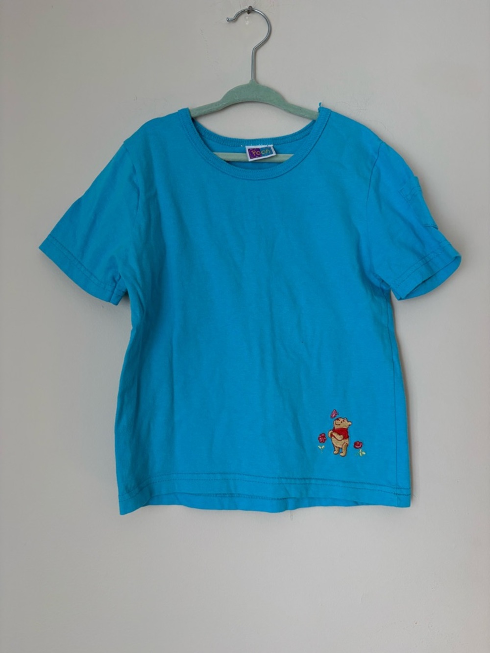 Vintage 90s Blue Winnie the Pooh Embroidered Kids Tee 5T